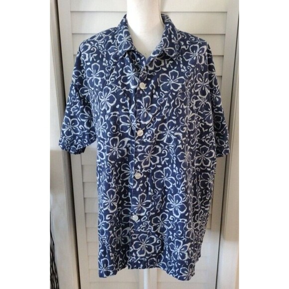 Ralph Lauren Polo Tropical button‎ front Unisex Cotton Pajama Top L/XL - Picture 1 of 8